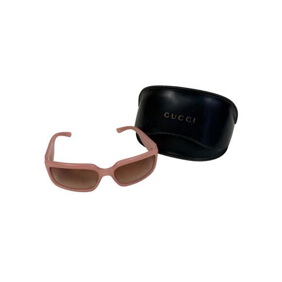 Gucci Womens GG2593S Acetate Interlocking G Logo Print Pink Sunglasses 110MM - Picture 1 of 13
